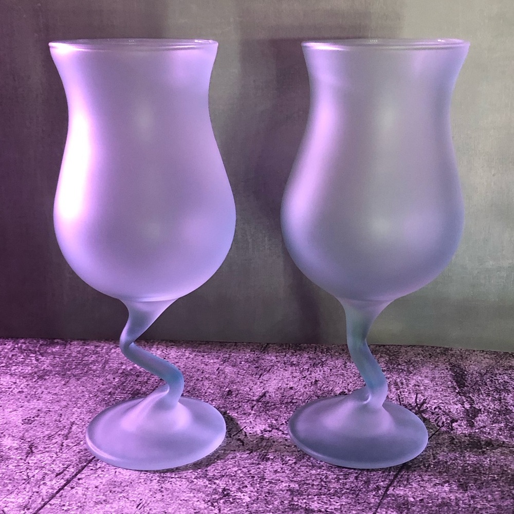 Frosted Glass Goblets